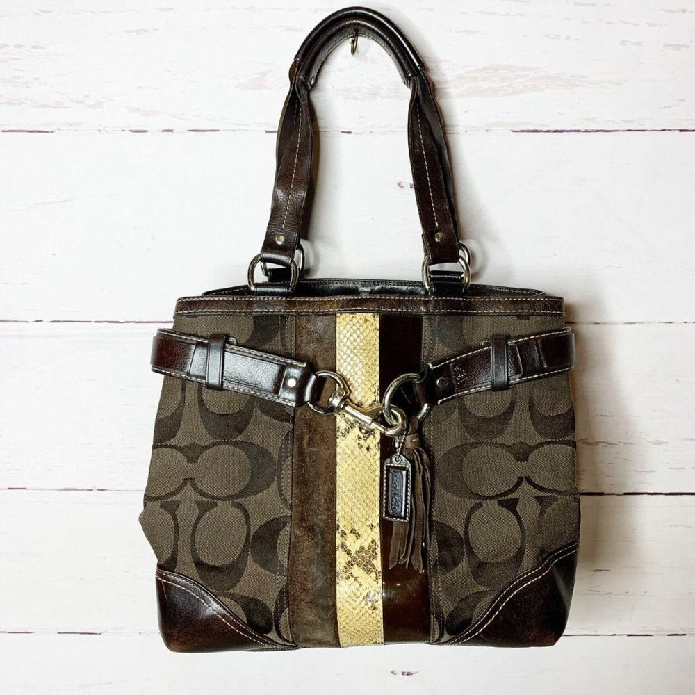 Coach Limited Edition Brown Logo Shoulder Bag